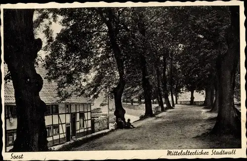 Ak Soest in Nordrhein Westfalen, Mittelalterlicher Stadtwall