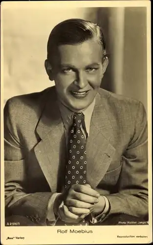 Ak Schauspieler Rolf Moebius, Portrait
