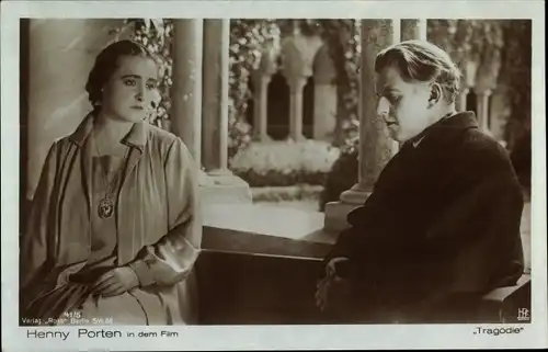 Ak Schauspielerin Henny Porten, Film Tragödie, Filmszene