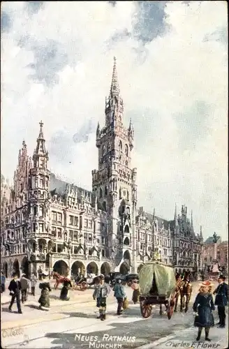 Künstler Ak Flower, Charles, München Bayern, Rathaus
