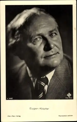 Ak Schauspieler Eugen Klöpfer, Portrait im Anzug, Ufa Film