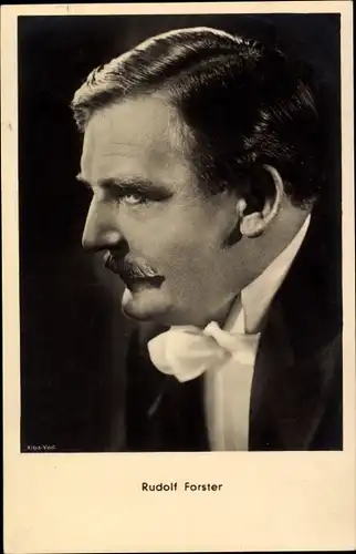 Ak Schauspieler Rudolf Forster, Portrait, Anzug, Fliege