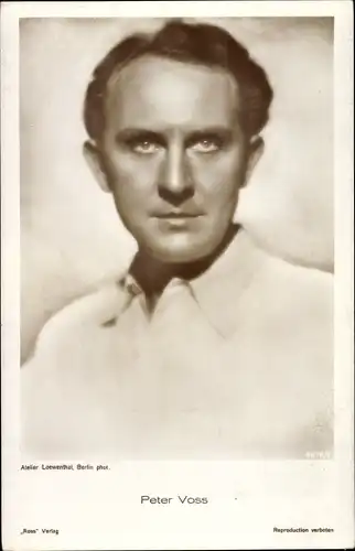 Ak Schauspieler Peter Voss, Portrait