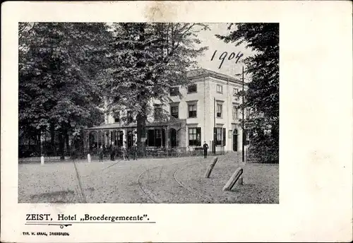 Ak Zeist Utrecht Niederlande, Hotel Broedergemeente