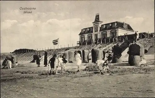 Ak Oostvoorne aan Zee Südholland, Strandpartie