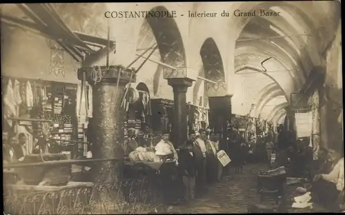 Ak Konstantinopel Istanbul Türkei, Interieur du Grand Bazar