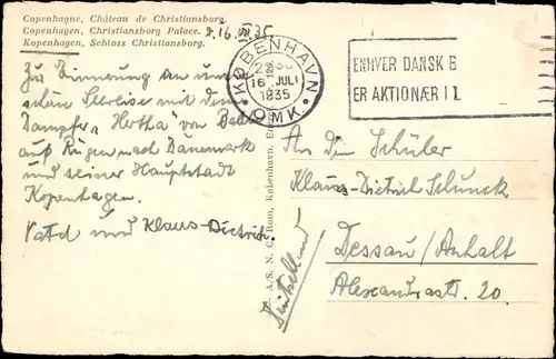 Ak København Kopenhagen Dänemark, Christiansborg Slot