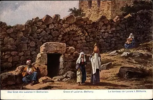 Künstler Ak Bethanien Palästina, Grab des Lazarus