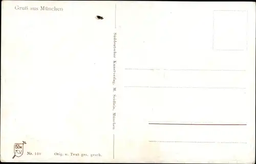 Künstler Ak Boettcher, Hans, München Bayern, Blick auf das Hofbräuhaus, Bierfass