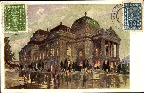 Künstler Ak Graz Steiermark, Opernhaus