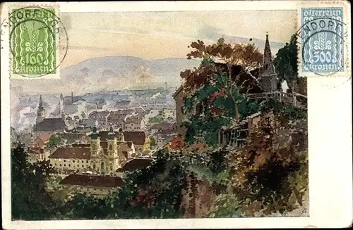 Künstler Ak Graz Steiermark, Starkehäuschen am Schlossberg