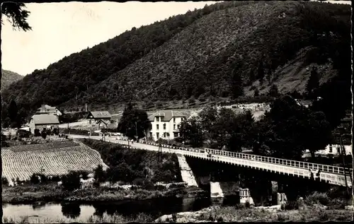 Ak Alle sur Semois Wallonien Namur, Panorama vers le Pont