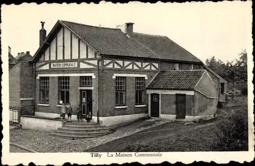 Ak Tilly Villers la Ville Wallonisch Brabant, La Maison Communale