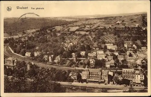 Ak Waulsort Hastière Wallonien Namur, Vue générale