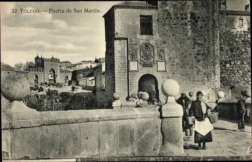 Ak Toledo Kastilien La Mancha Spanien, Puerta de San Martin