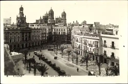 Ak Cádiz Andalusien, Plaza San Juan de Dios