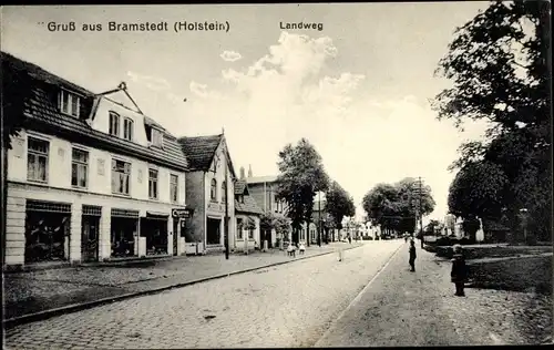 Ak Bad Bramstedt in Holstein, Landweg, Geschäfte