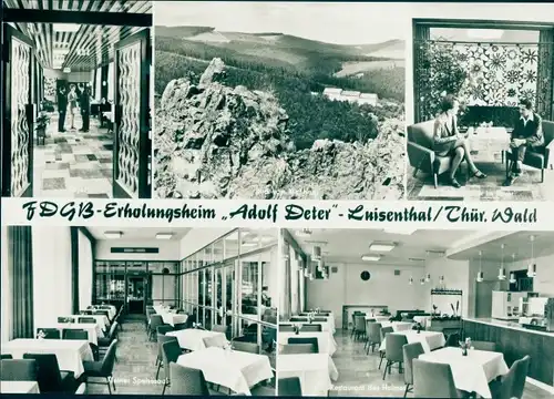 Riesen Ak Luisenthal im Thüringer Wald, FDGB-Erholungsheim Adolf Deter, Speisesaal