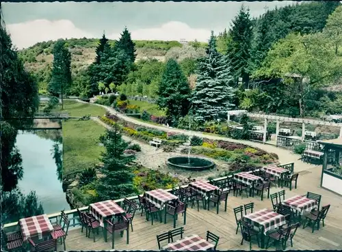 Riesen Ak Manderscheid in der Eifel, Hotel-Cafe Heidsmühle