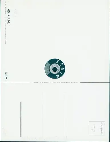 Schallplatten Riesen Ak Liebespaar, Frau in rotem Kleid, Mann in Anzug