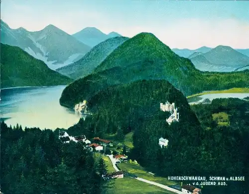 Riesen Ak Hohenschwangau Schwangau im Ostallgäu, Schloss Hohenschwangau