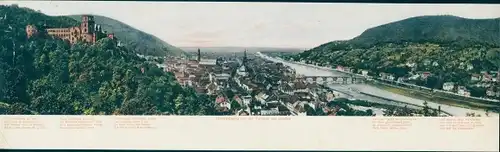 Riesen Ak Heidelberg am Neckar, Panorama vom Ort