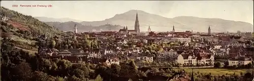 Riesen Ak Freiburg im Breisgau, Panorama