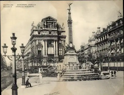 Riesen Ak Bruxelles Brüssel, Anspach Monument