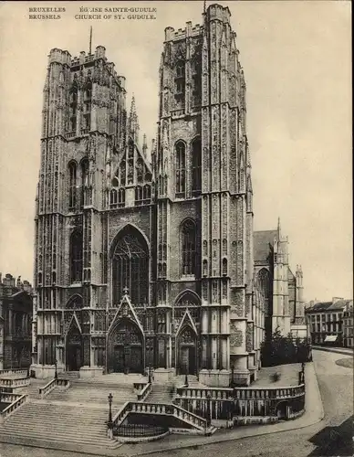Riesen Ak Bruxelles Brüssel, Eglise Sainte Gudule