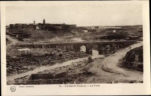 Ak Kasba Casbah Tadla Marokko, Le Pont