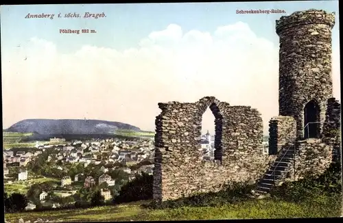 Ak Annaberg Buchholz im Erzgebirge, Schreckenberg Ruine