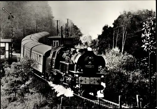 Ak Kaimberg Gera in Thüringen, Baureihe 65, 10 Dampflokomotive P 65 1031 und P 6051, Sommer 1978