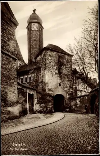 Ak Greiz im Vogtland, Schlossturm