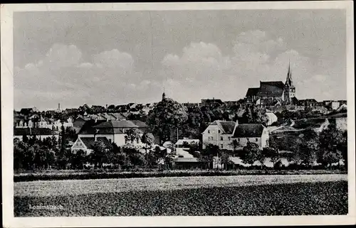 Ak Lommatzsch in Sachsen, Blick auf den Ort