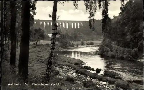 Ak Waldheim in Sachsen, Dietenhainer Viadukt