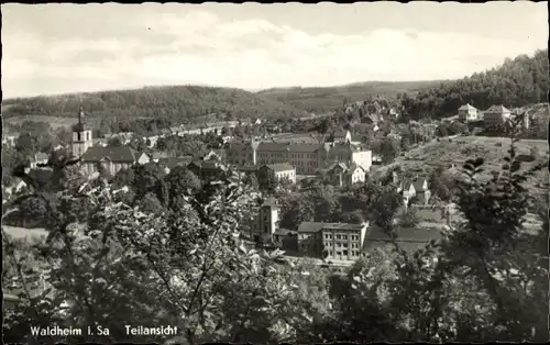 Ak Waldheim in Sachsen, Teilansicht