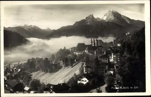 Ak Berchtesgaden in Oberbayern, Panorama, Watzmann, Schönfeldspitze