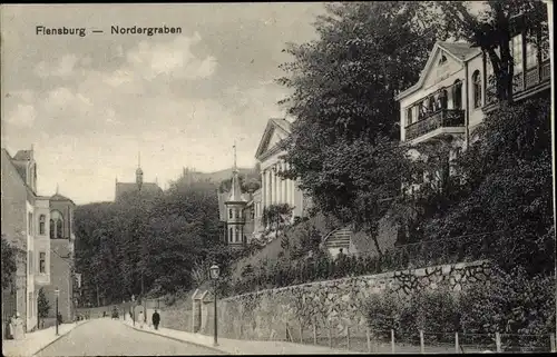 Ak Flensburg in Schleswig Holstein, Nordergraben