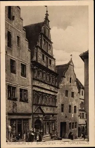 Ak Rothenburg ob der Tauber Mittelfranken, Baumeister und Topplerhaus