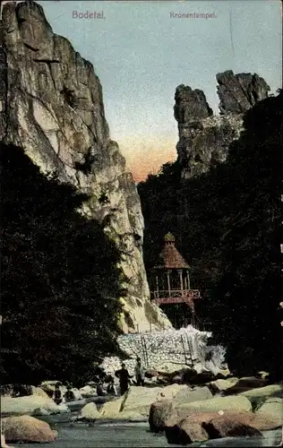 Ak Thale im Harz, Bodetal, Kronentempel