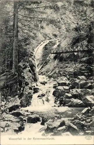 Ak Breitnau im Schwarzwald, Ravennaschlucht, Wasserfall