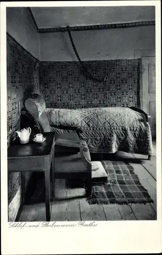 Ak Weimar in Thüringen, Goethe Nationalmuseum, Schlaf und Sterbezimmer