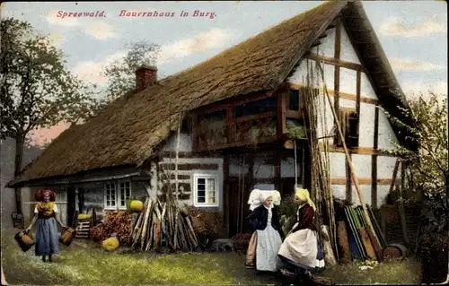 Ak Spreewald, Bauernhaus in Burg, Spreewälder