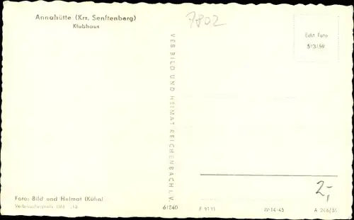 Ak Annahütte Schipkau Niederlausitz, Klubhaus