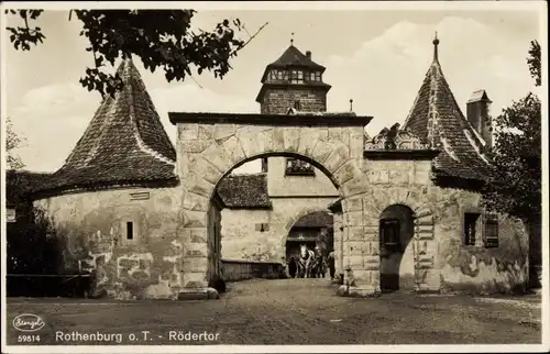 Ak Rothenburg ob der Tauber Mittelfranken, Rödertor