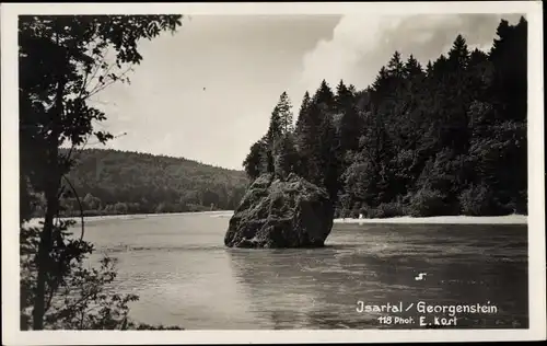 Ak Baierbrunn Oberbayern, Georgenstein in der Isar