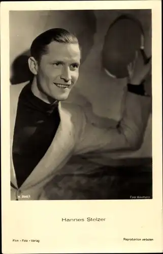 Ak Schauspieler Hannes Stelzer, Portrait, Film Foto Verlag A 3946/1