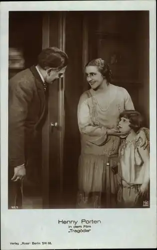 Ak Schauspielerin Henny Porten, Film Tragödie, Filmszene