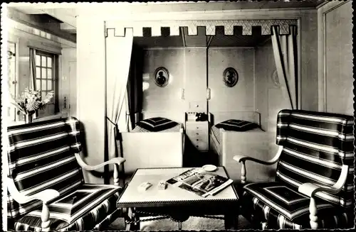 Ak Paquebot Liberté, CGT French Line, Appartement de luxe Alsace, 1re Classe