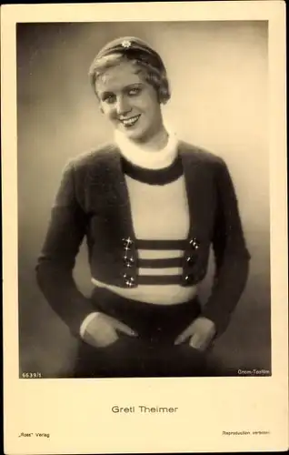 Ak Schauspielerin Gretl Theimer, Portrait, Ross Verlag 6639/1